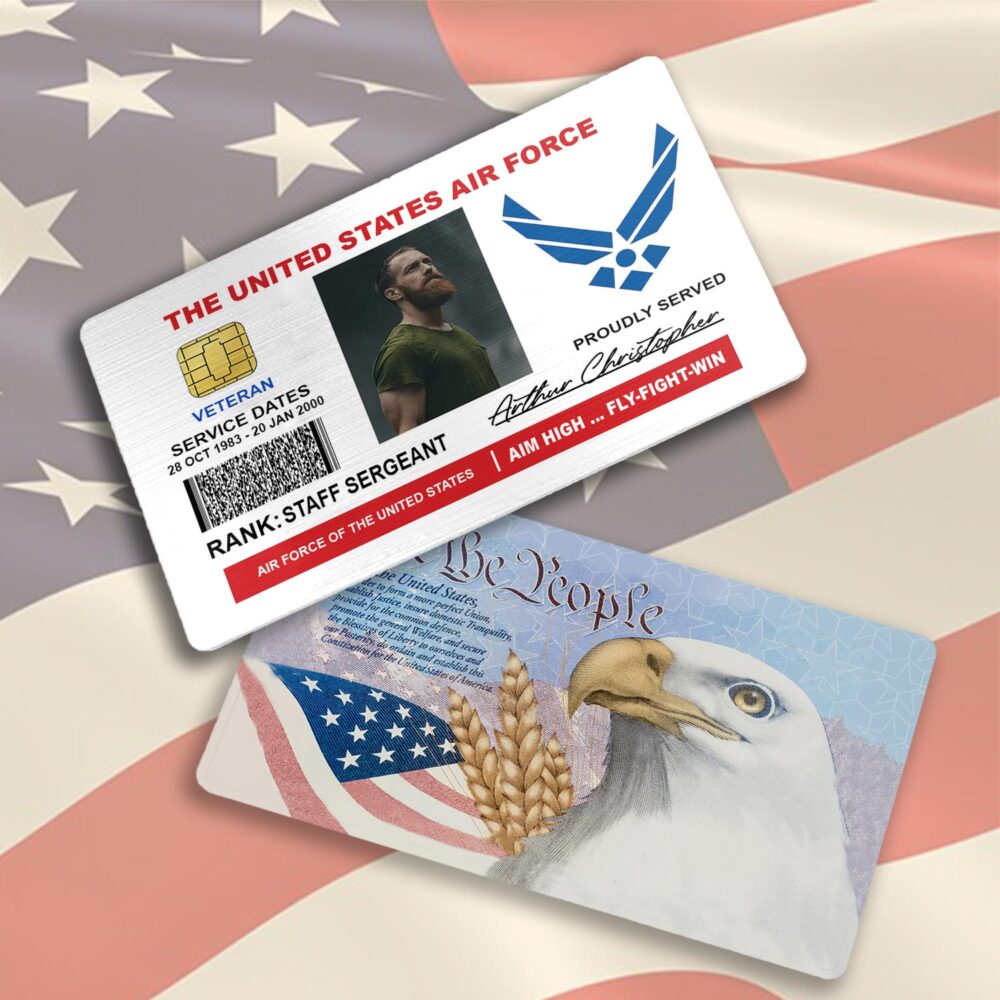 Military Personalized Veteran Identification Metal Card - Image 4
