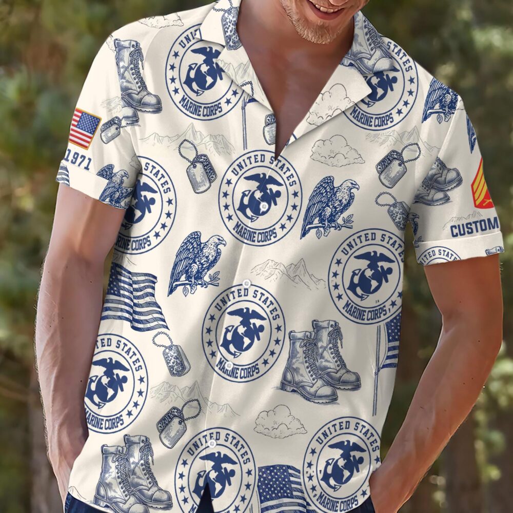 US Marine Corps, E 2 Marines Private First Class - Hawaii Shirt - Image 2