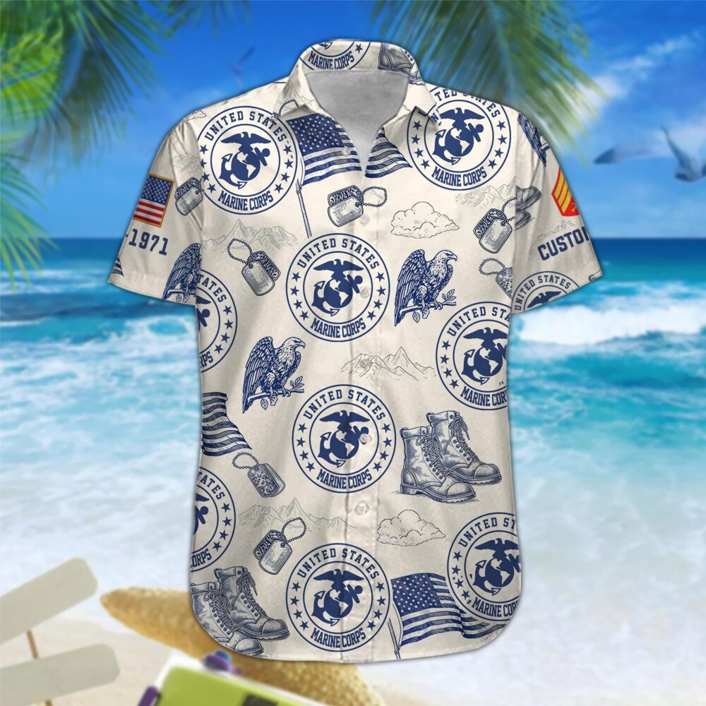 US Marine Corps, E 2 Marines Private First Class - Hawaii Shirt - Image 3