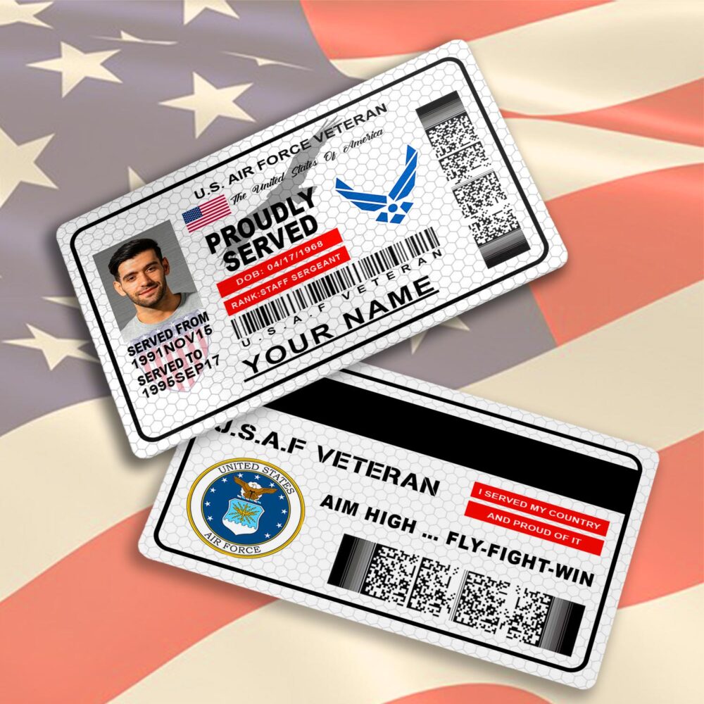 Personalized Veteran Identification Metal Card - Image 4