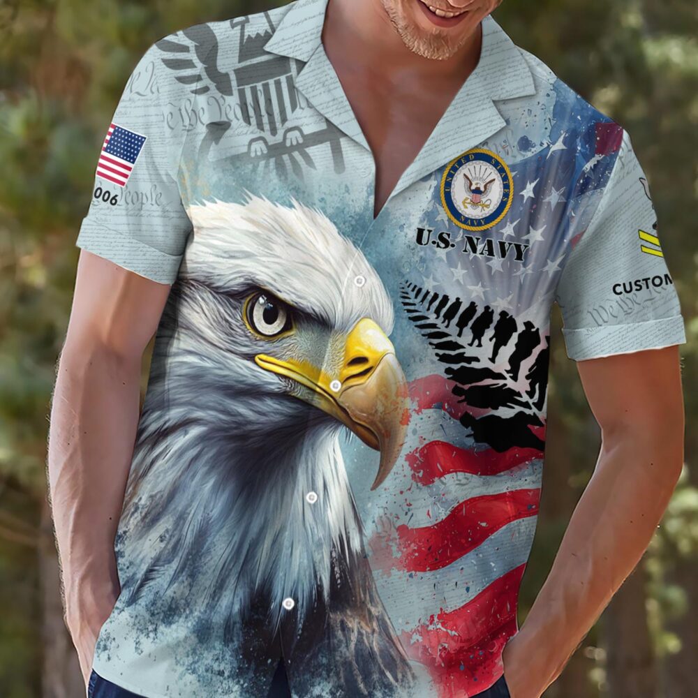 US Navy, E 5 Gold - Hawaii Shirt - Image 2