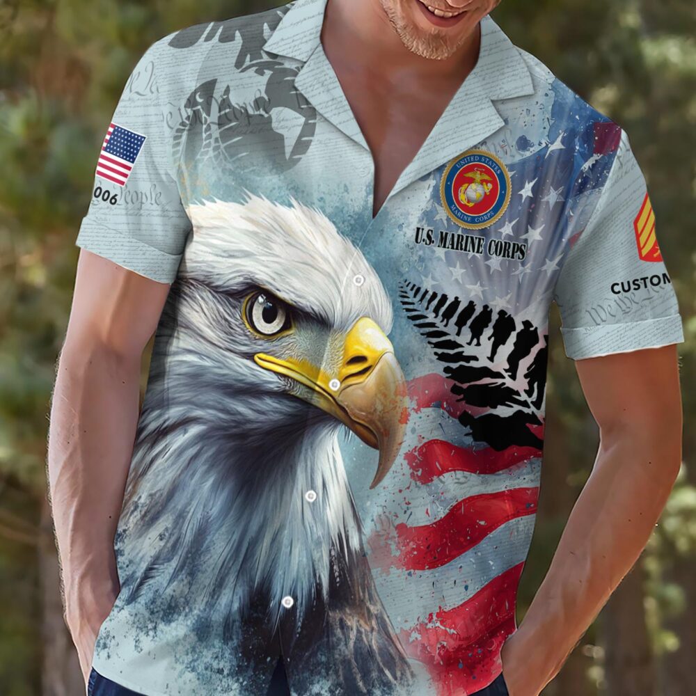 US Marine Corps, O 2 Marines First Lieutenant - Hawaii Shirt - Image 2