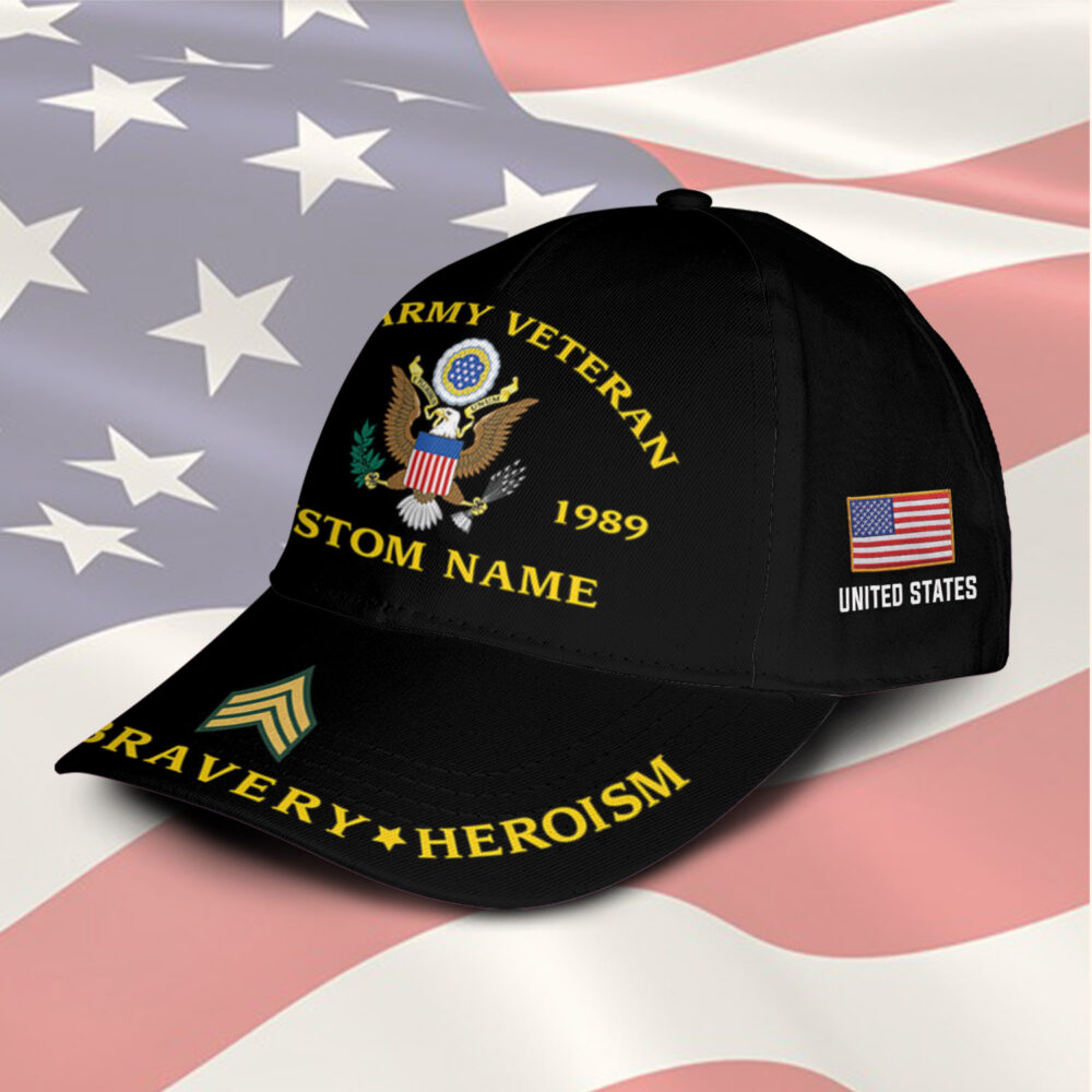 US Army, Proud Veteran - Classic Cap - Image 2