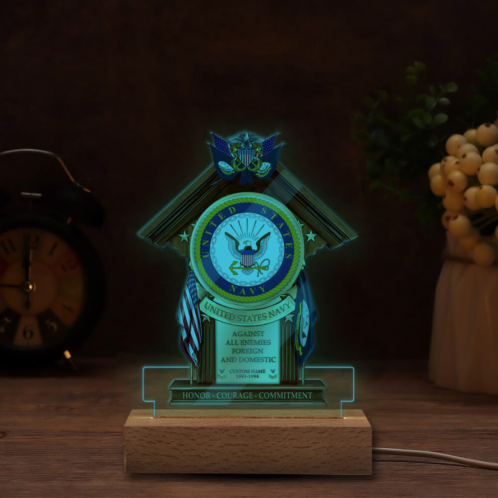 US Navy, Honor The Fallen - Personalized Led Lamp - Image 5