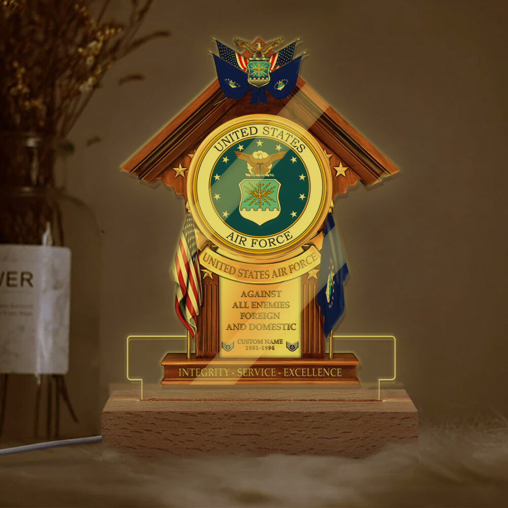 US Air Force , E 8 Air Force First Sergeant - Personalized Led Lamp - Image 2
