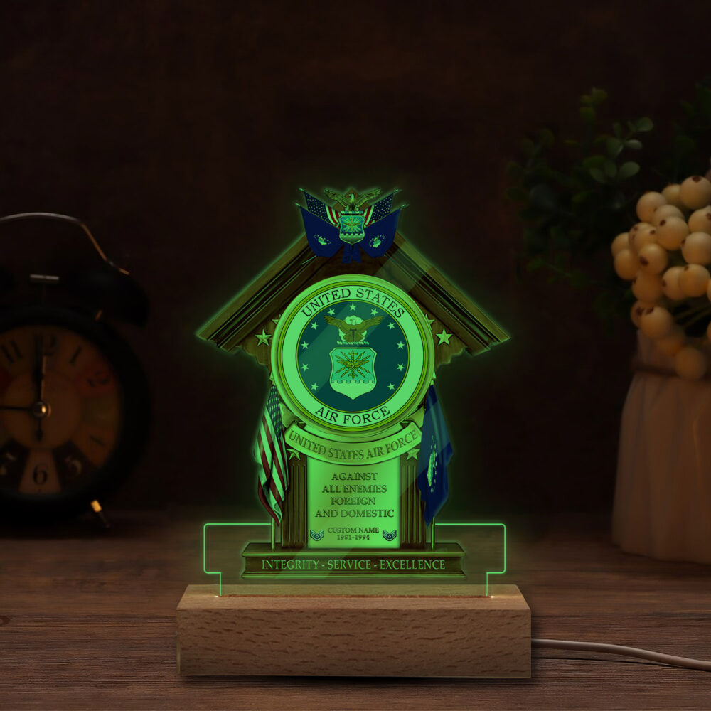 US Air Force , E 8 Air Force First Sergeant - Personalized Led Lamp - Image 4