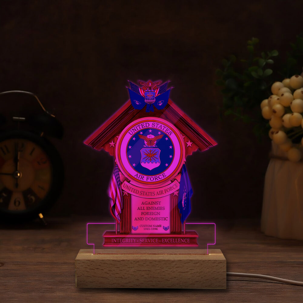 US Air Force , E 8 Air Force First Sergeant - Personalized Led Lamp - Image 5