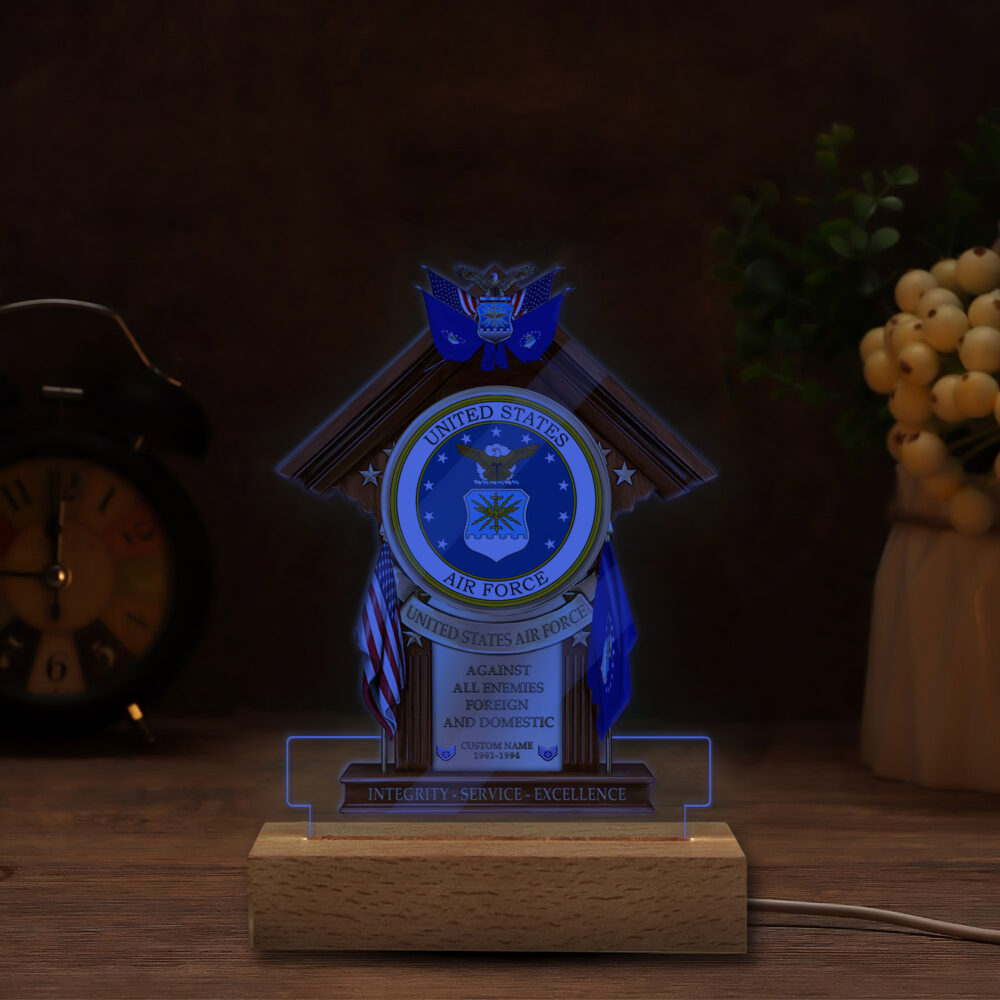 US Air Force , E 8 Air Force First Sergeant - Personalized Led Lamp - Image 6