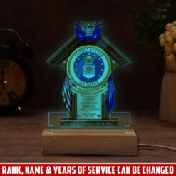 US Air Force , E 8 Air Force First Sergeant - Personalized Led Lamp