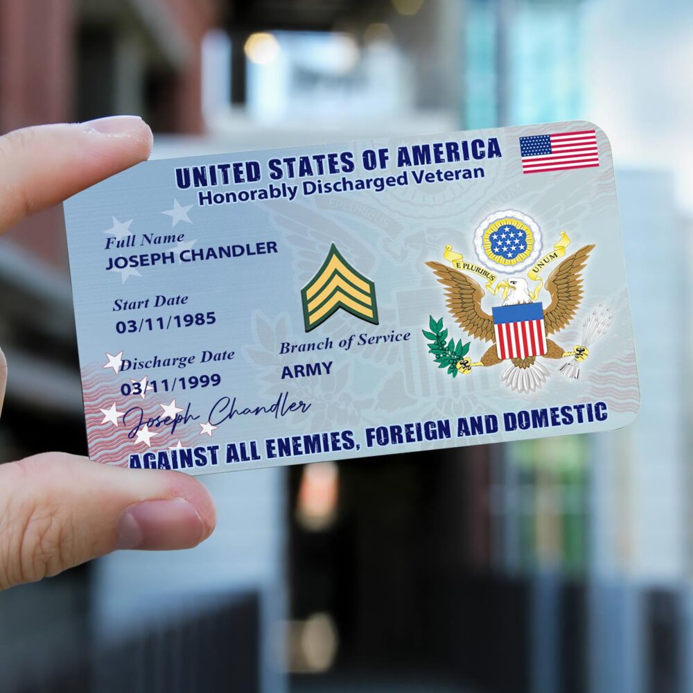 US Army, E 7 Army Master Specialist - Printed Metal Card - Image 2