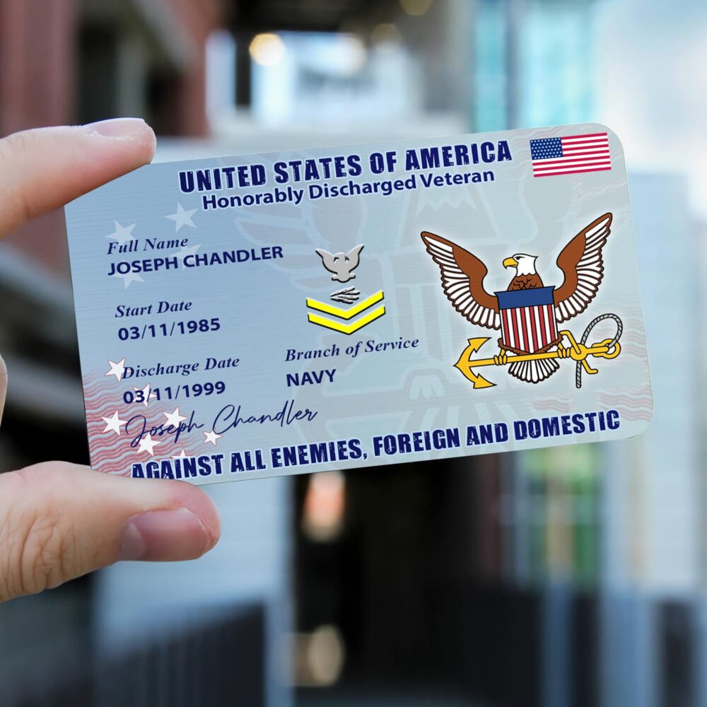 US Navy, Defender of Freedom - Printed Metal Card - Image 2