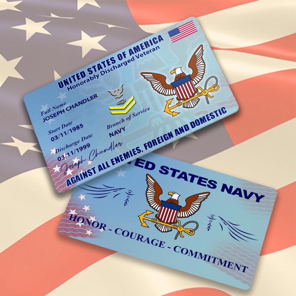US Navy, Defender of Freedom - Printed Metal Card - Image 3