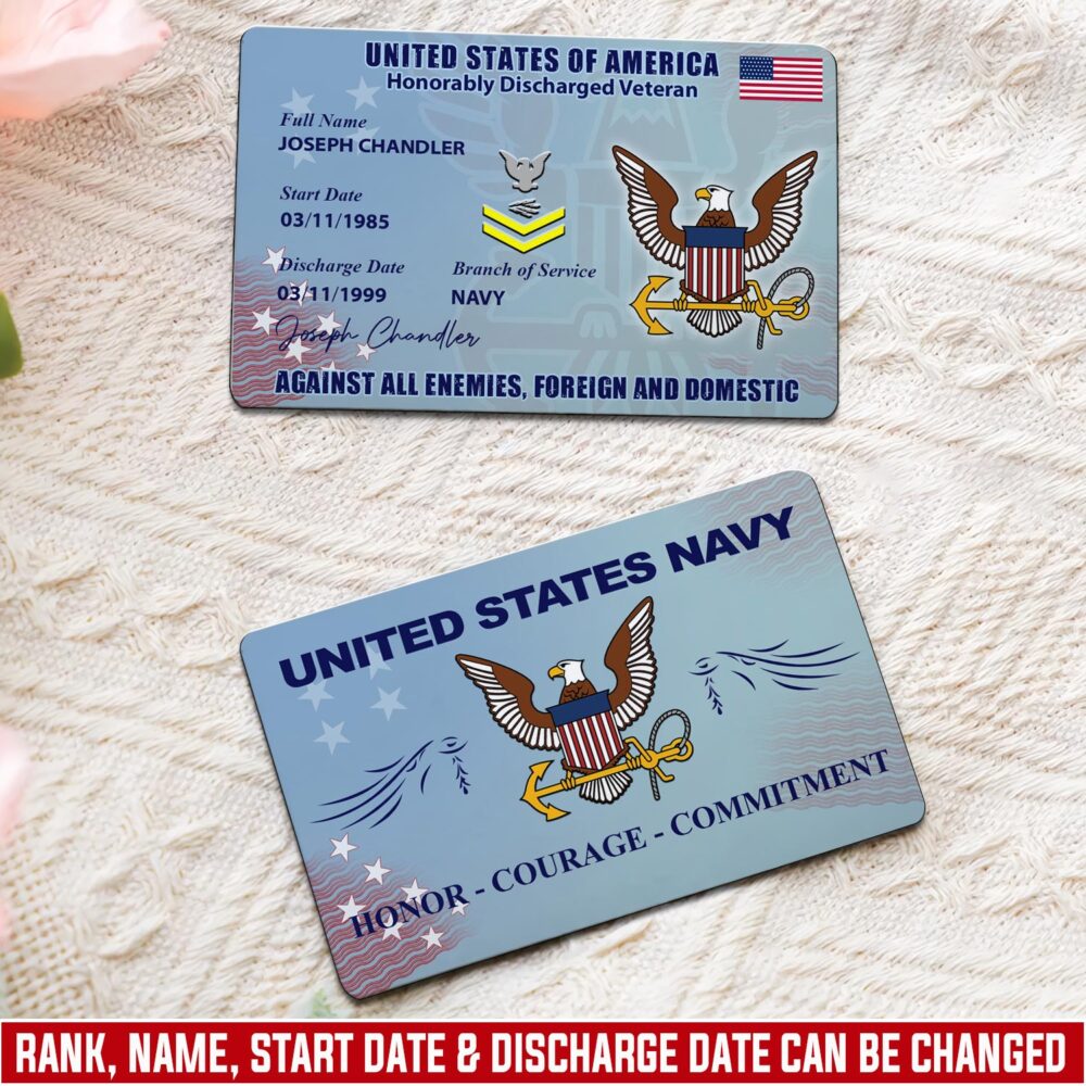 US Navy, Defender of Freedom - Printed Metal Card