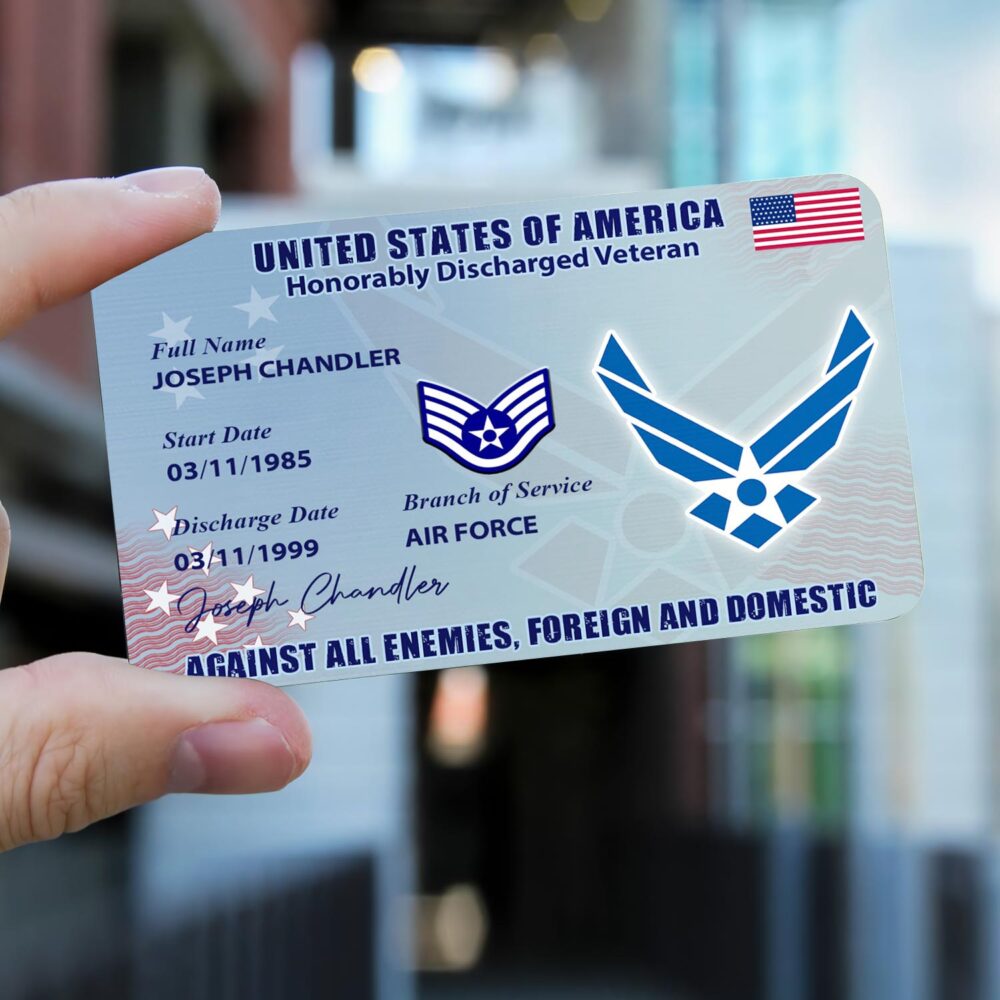 US Air Force , E 9 Air Force Command Chief Master Sergeant - Printed Metal Card - Image 2