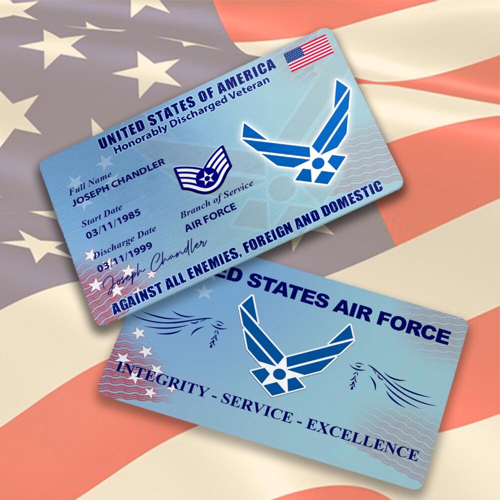 US Air Force , E 9 Air Force Command Chief Master Sergeant - Printed Metal Card - Image 3