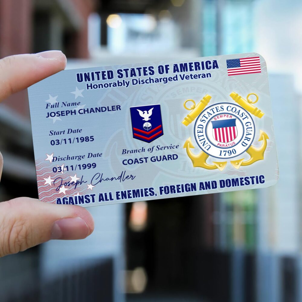 US Coast Guard, No One Gets Left Behind - Printed Metal Card - Image 2