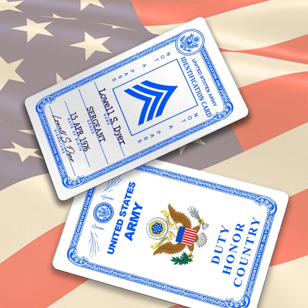 US Army, This We’ll Defend - Printed Metal Card - Image 2