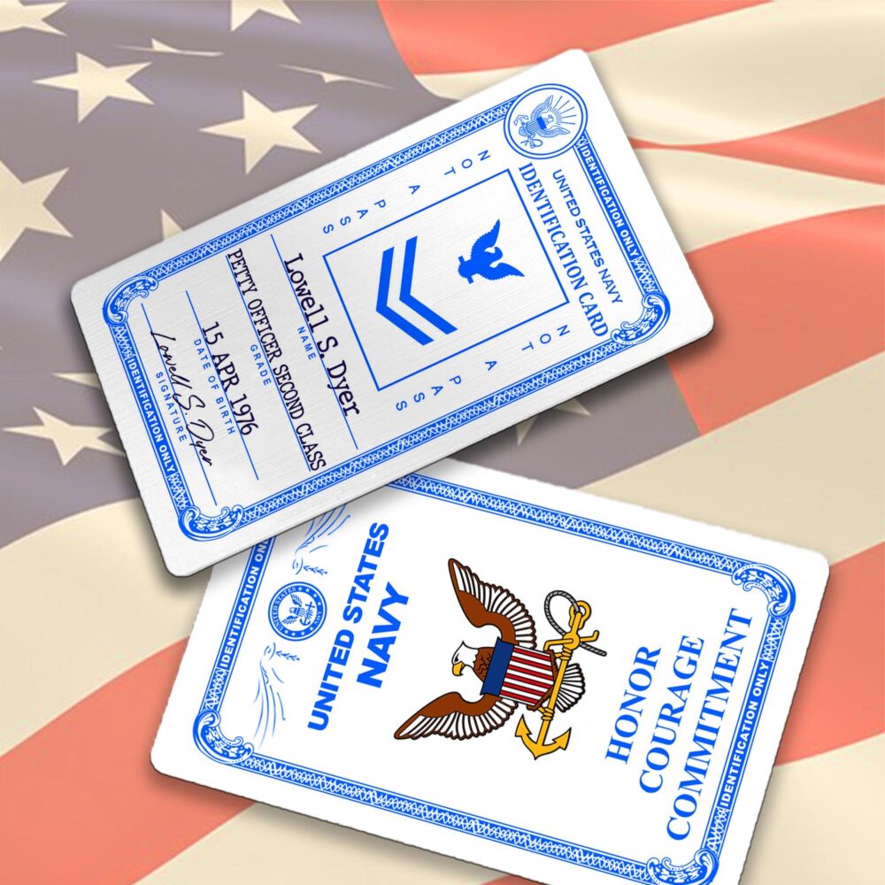 US Navy, No One Gets Left Behind - Printed Metal Card - Image 2