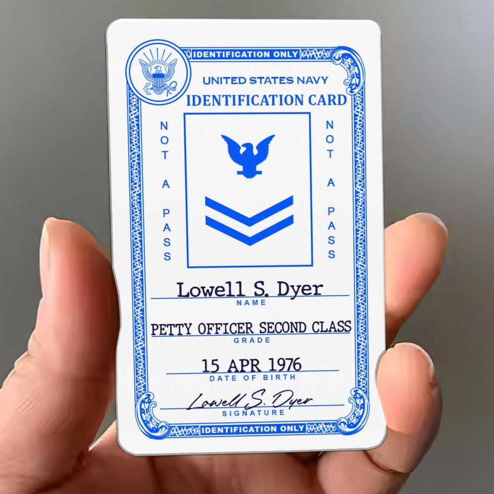 US Navy, No One Gets Left Behind - Printed Metal Card - Image 3