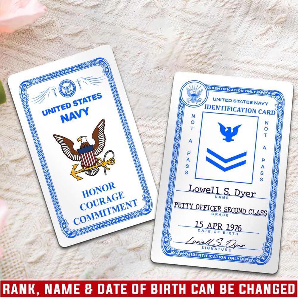 US Navy, No One Gets Left Behind - Printed Metal Card