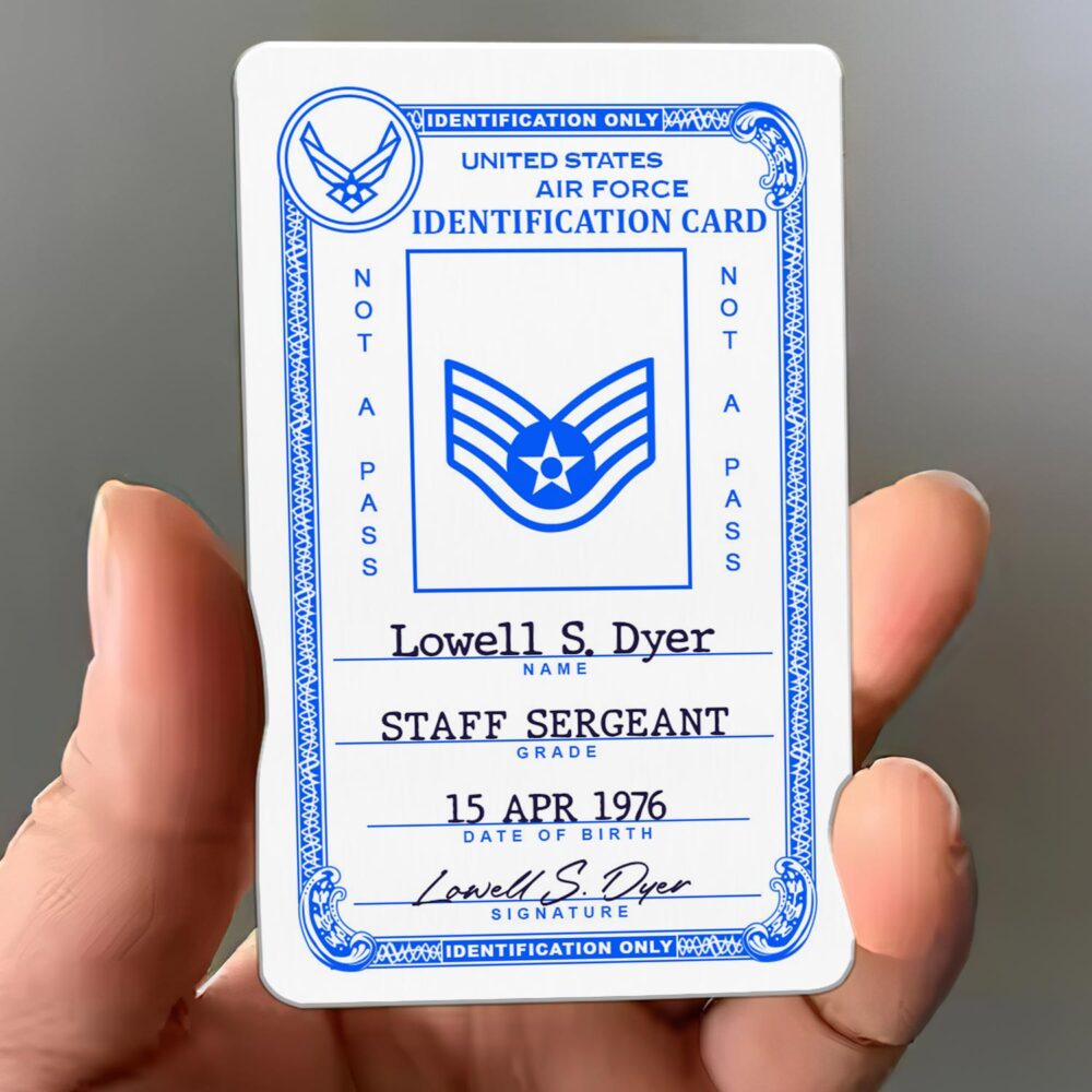 US Air Force , O 5 Air Force Lieutenant Colonel - Printed Metal Card - Image 3