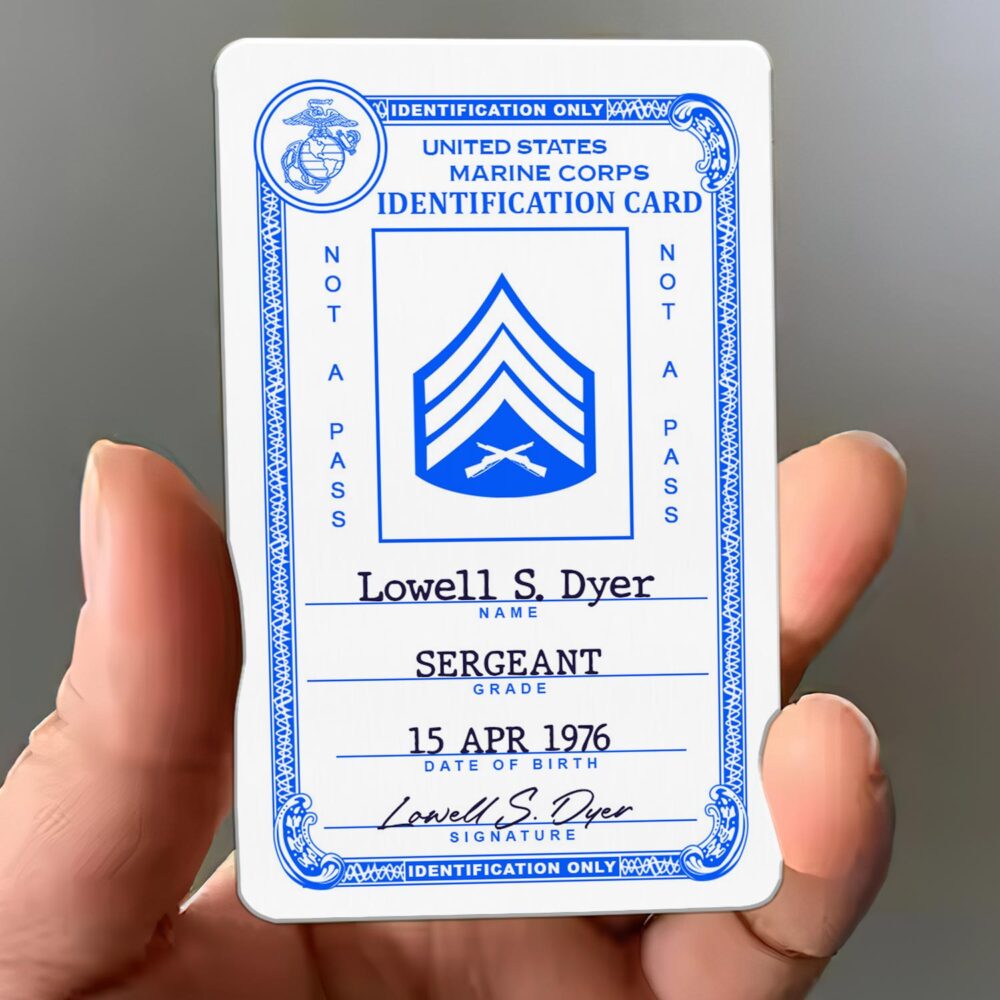 US Marine Corps, Once A Marine, Always A Marine - Printed Metal Card - Image 3