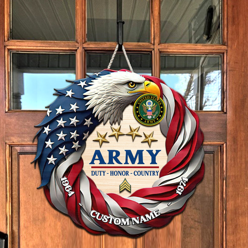 US Army, No One Fights Alone - 2 Layers Wooden Sign 12x12in - Image 2