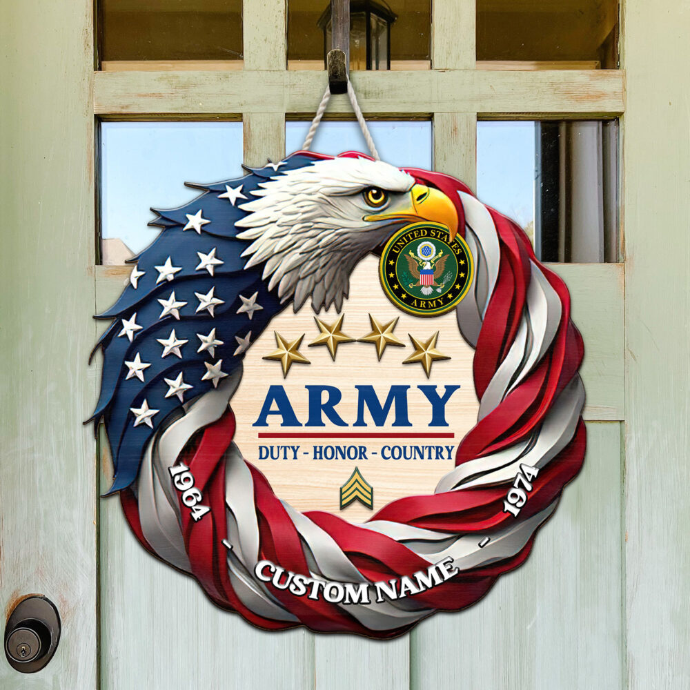 US Army, No One Fights Alone - 2 Layers Wooden Sign 12x12in - Image 3
