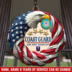 US Coast Guard - 2 Layers Wooden Sign 8x8in