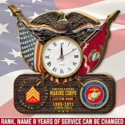 US Marine Corps, I Walked The Walk - Wooden Clock 11.8*11.8in