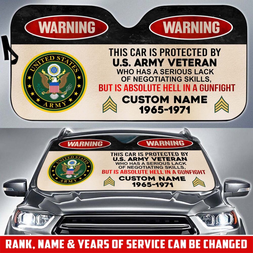 US Army, Remember - Honor - Respect - Car Sun Shade