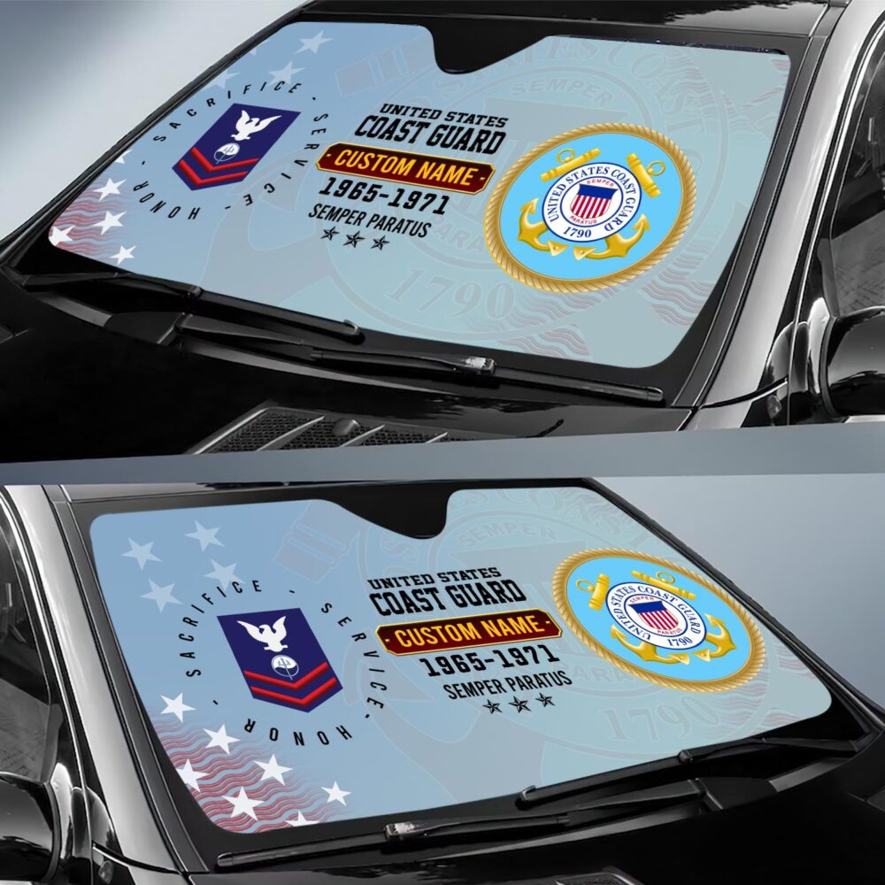 US Coast Guard, Life And Pride - Car Sun Shade - Image 2