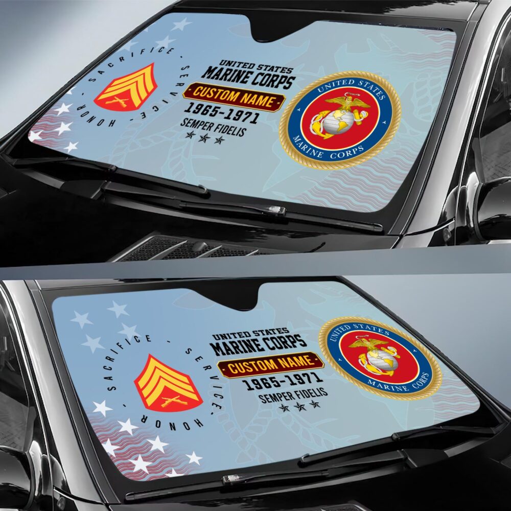 US Marine Corps, Lest We Forget - Car Sun Shade - Image 2