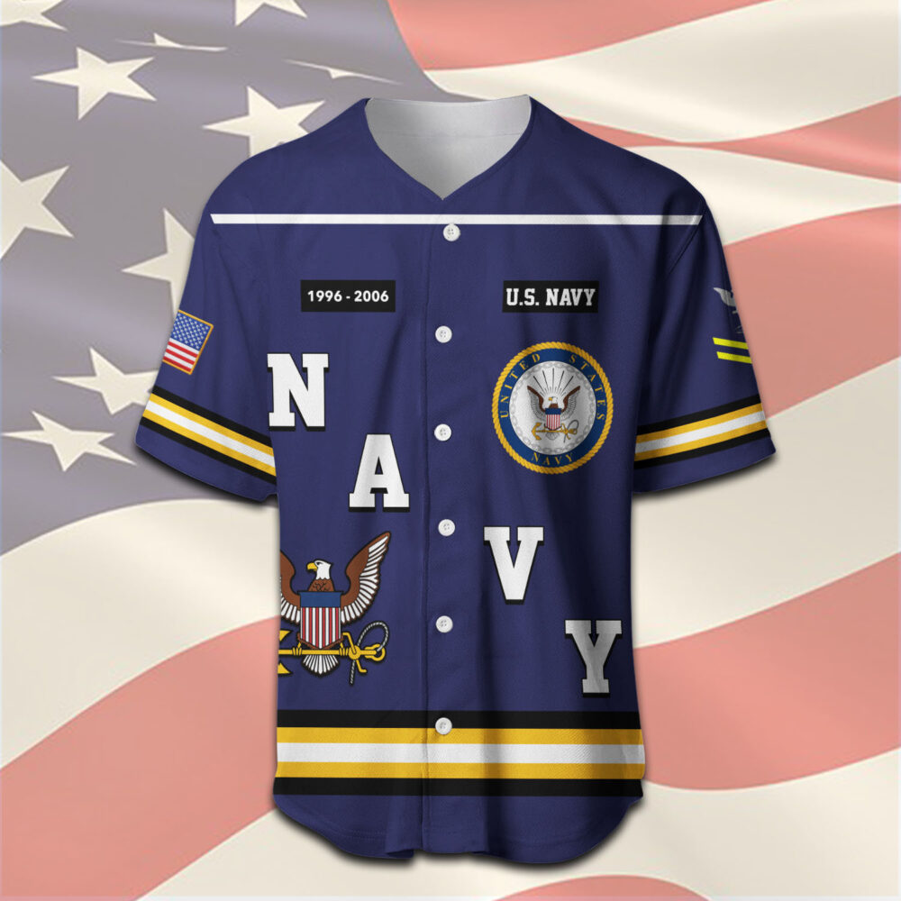 US Navy, I Walked The Walk - Baseball Jersey - Image 2