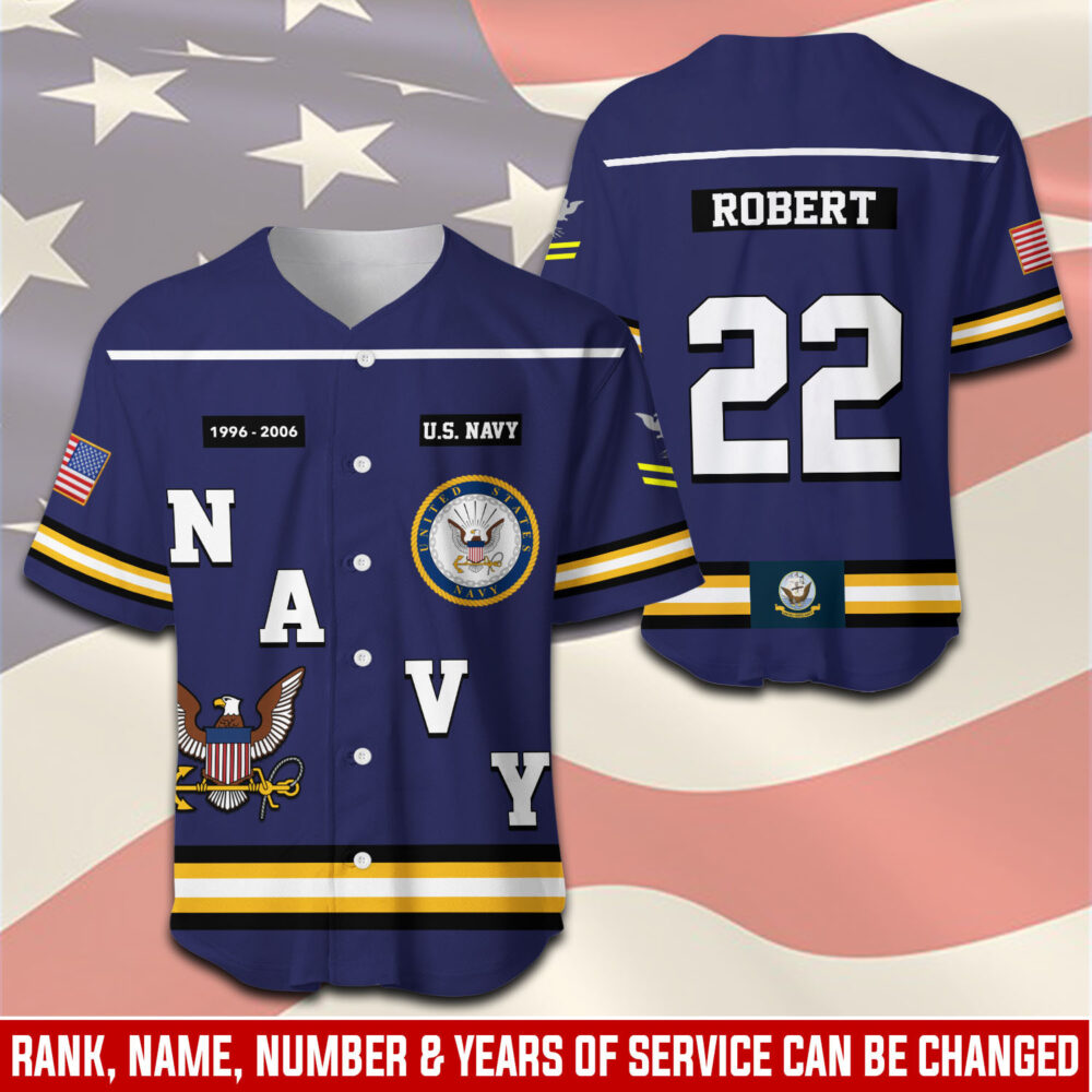 US Navy, I Walked The Walk - Baseball Jersey