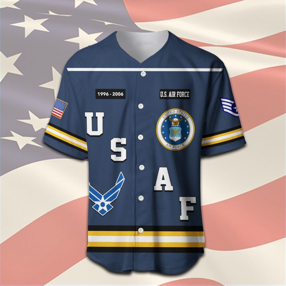 US Air Force , E 7 Air Force First Sergeant - Baseball Jersey - Image 2