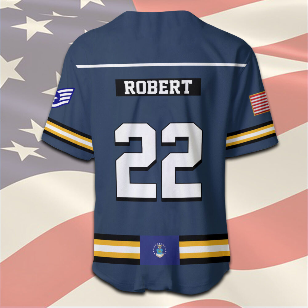 US Air Force , E 7 Air Force First Sergeant - Baseball Jersey - Image 3