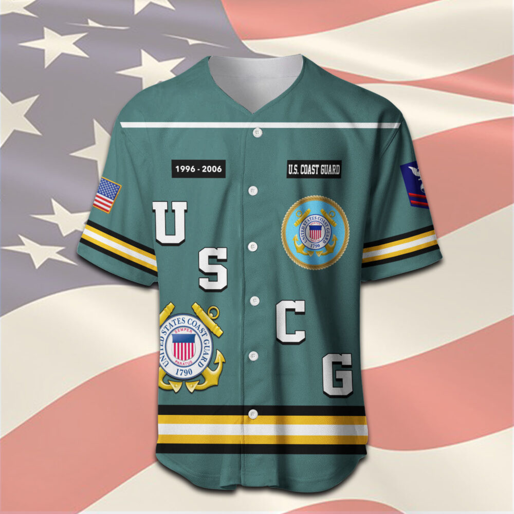 US Coast Guard, Lest We Forget - Baseball Jersey - Image 2