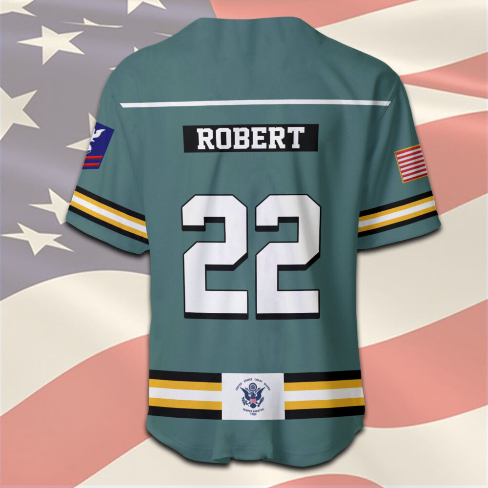US Coast Guard, Lest We Forget - Baseball Jersey - Image 3