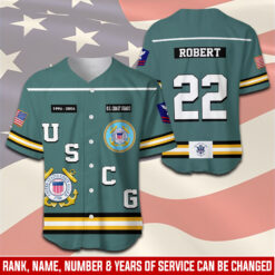 US Coast Guard, Lest We Forget - Baseball Jersey