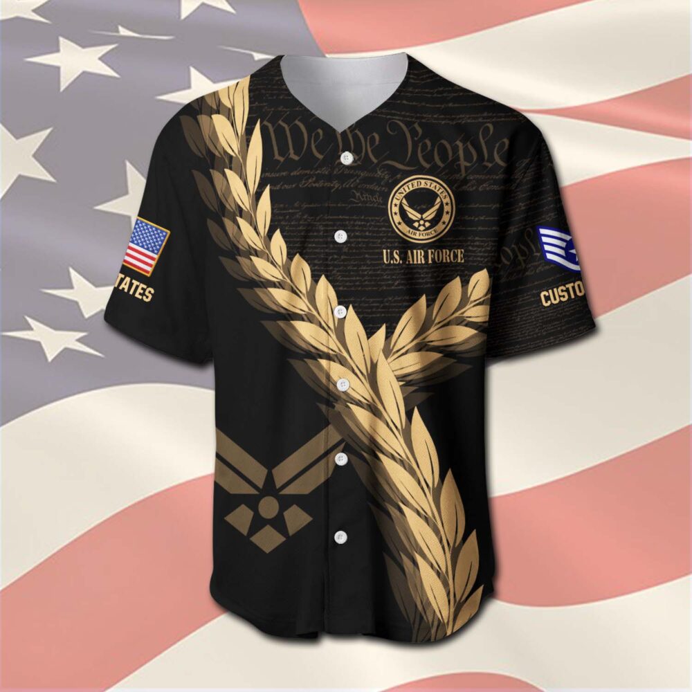 US Air Force , E 8 Air Force First Sergeant - Baseball Jersey - Image 2