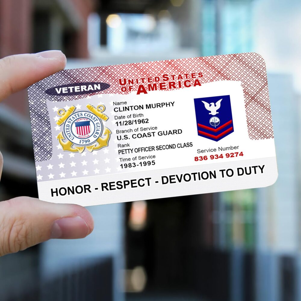 US Coast Guard, Once A Coastie, Always A Coastie - Printed Metal Card - Image 2