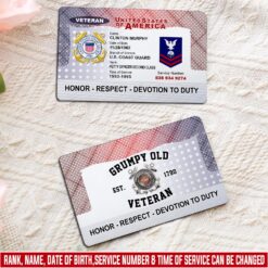 US Coast Guard, Once A Coastie, Always A Coastie - Printed Metal Card