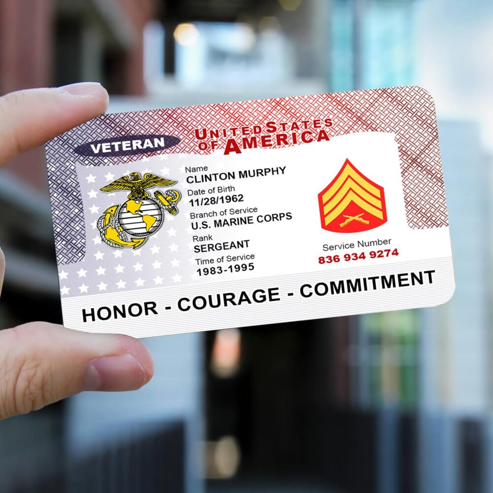 US Marine Corps, I Walked The Walk - Printed Metal Card - Image 2