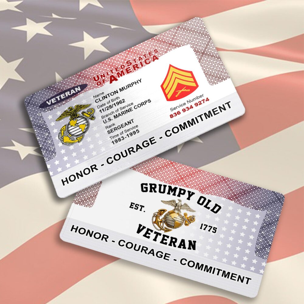 US Marine Corps, I Walked The Walk - Printed Metal Card - Image 3