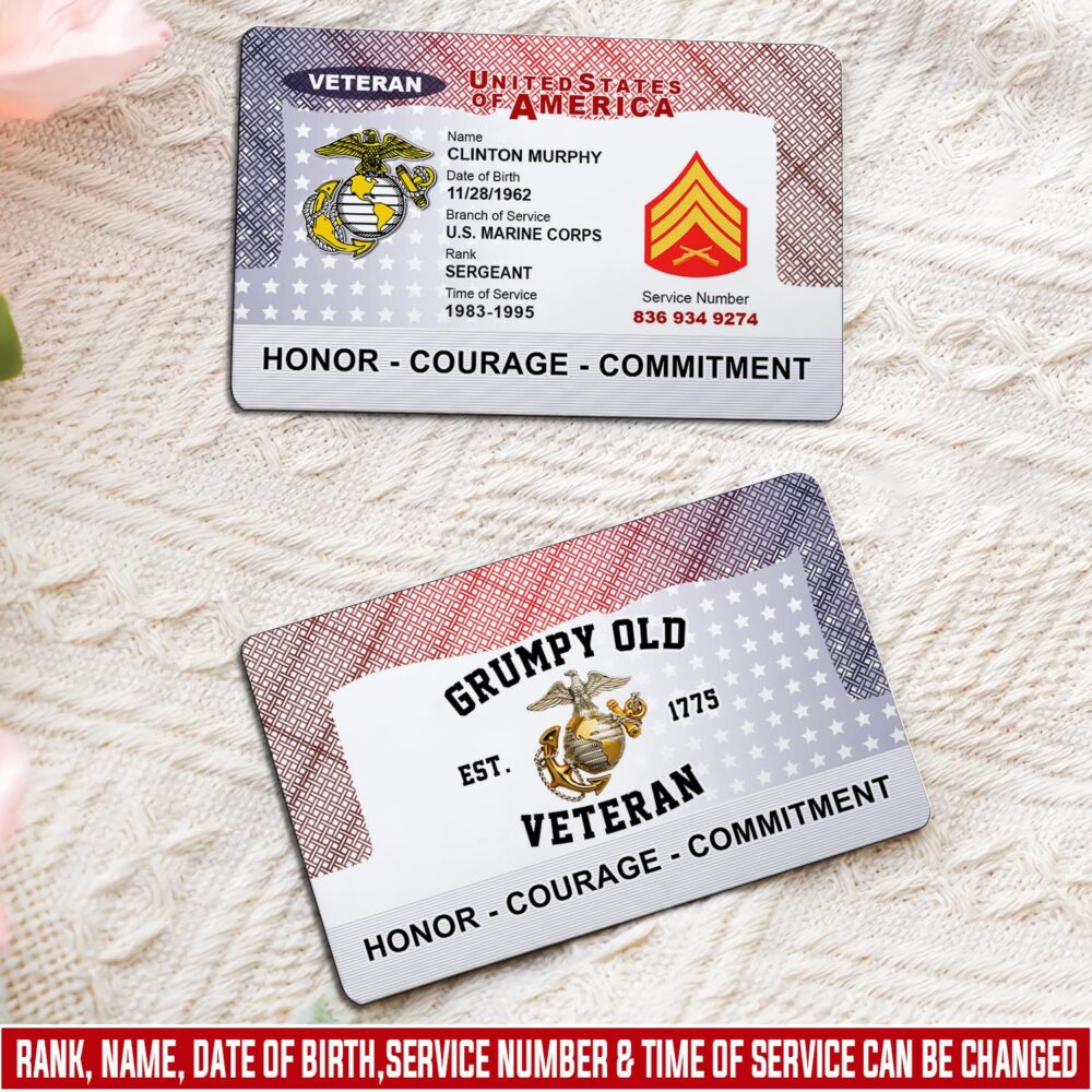 US Marine Corps, I Walked The Walk - Printed Metal Card