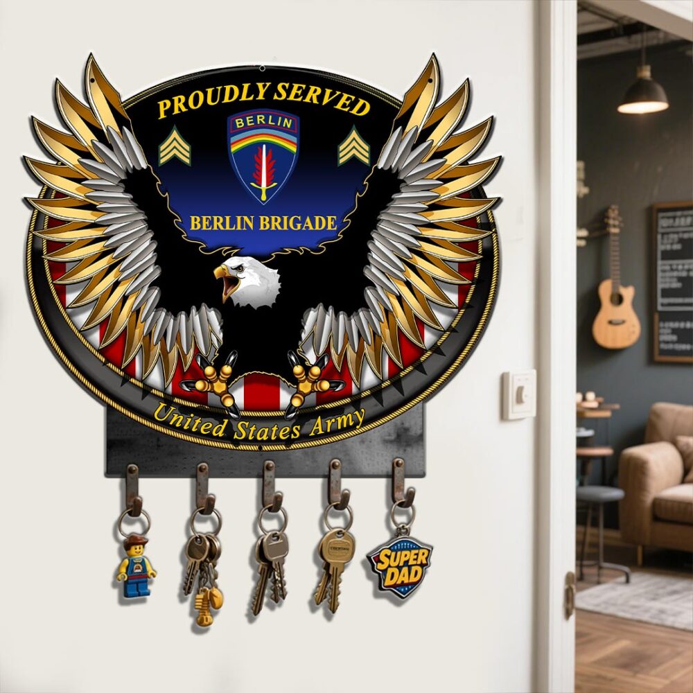 Army Division, O 6 Army Colonel - Metal Key Holder 18x18 Inch - Image 2