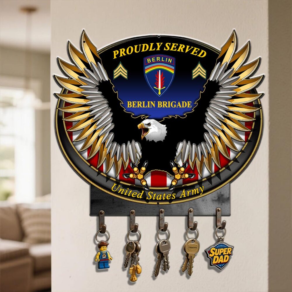 Army Division, O 6 Army Colonel - Metal Key Holder 18x18 Inch - Image 4