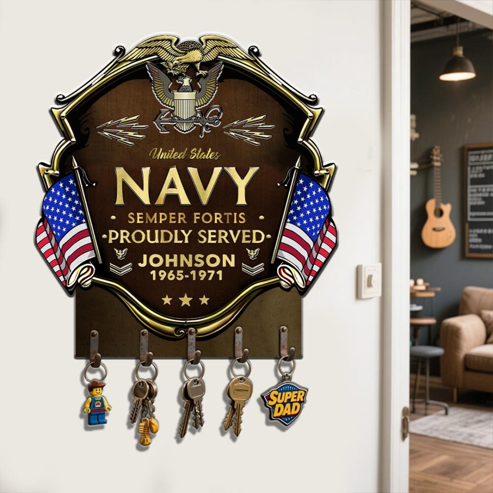 Navy Rating, Lest We Forget - Metal Key Holder 24x24 Inch - Image 2
