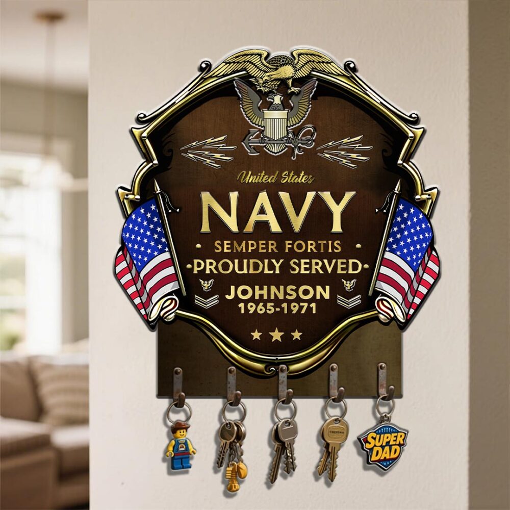 Navy Rating, Lest We Forget - Metal Key Holder 24x24 Inch - Image 4
